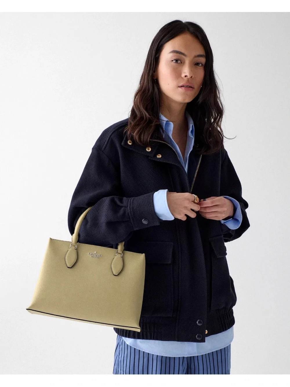 New Kate Spade Rae Medium Satchel Saffiano Elm